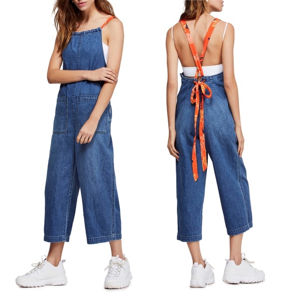 Free People Pants - Free People Joyride Cropped Denim Jumpsuit